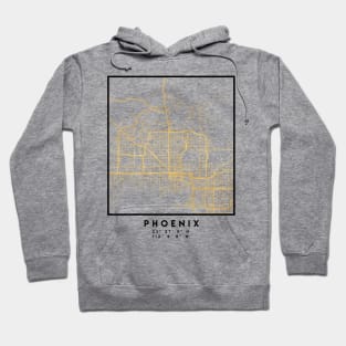 PHOENIX ARIZONA CITY STREET MAP ART Hoodie